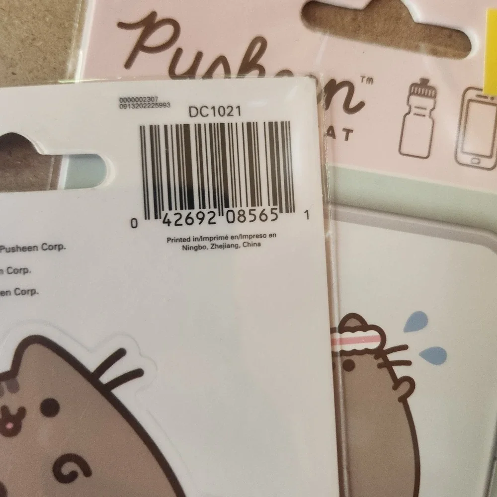 Pusheen the Cat Bundle, Phone Decals, Mint Lip Balm, Lanyard